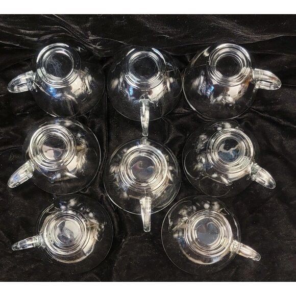 Vintage Anchor Hocking Clear Glass Punch Cups, Set of 8 - Picture 7 of 8